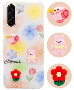 For Samsung Galaxy A17 | Samsung F17 | Samsung M17 5G Back Cover Case (3D Cute Cartoons | Hard Back Side Soft | Matte Premium Finish | HD Printing)