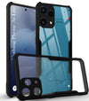 For Nothing Phone 3A Lite Back Cover Case Hybrid (Shockproof with Polycarbonate Clear Panel | Professional Black)