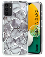 For Samsung Galaxy A13 5G Back Cover Case (Dual Design Glitter Sparkle and Detachable Diamond Print Case | Soft and Flexible)