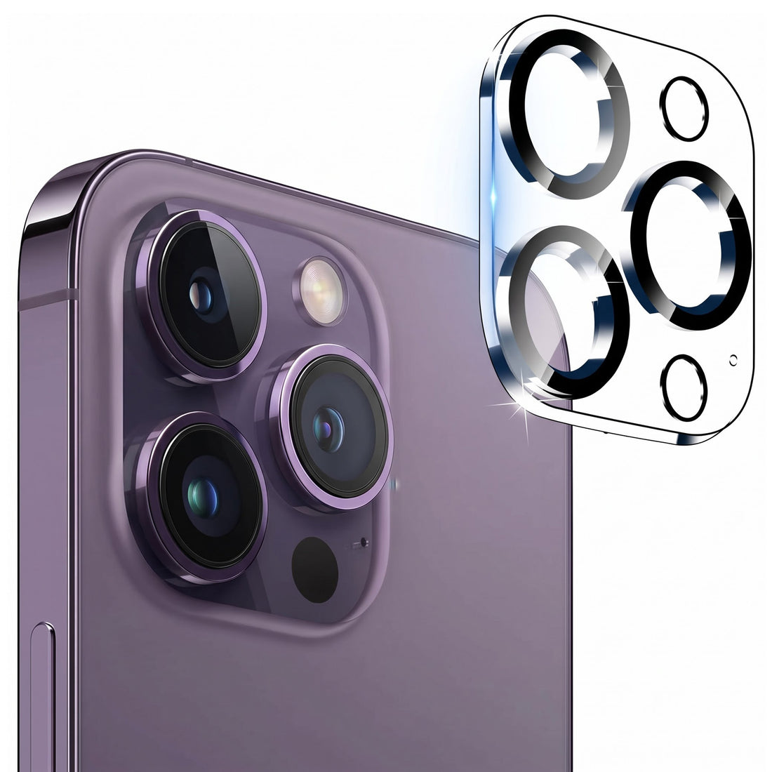 Crystal Clear Camera Lens Protector for iPhone 13 Pro  – Sapphire 9H+ Glass, Anti-Scratch, Anti-Drop & Case Friendly