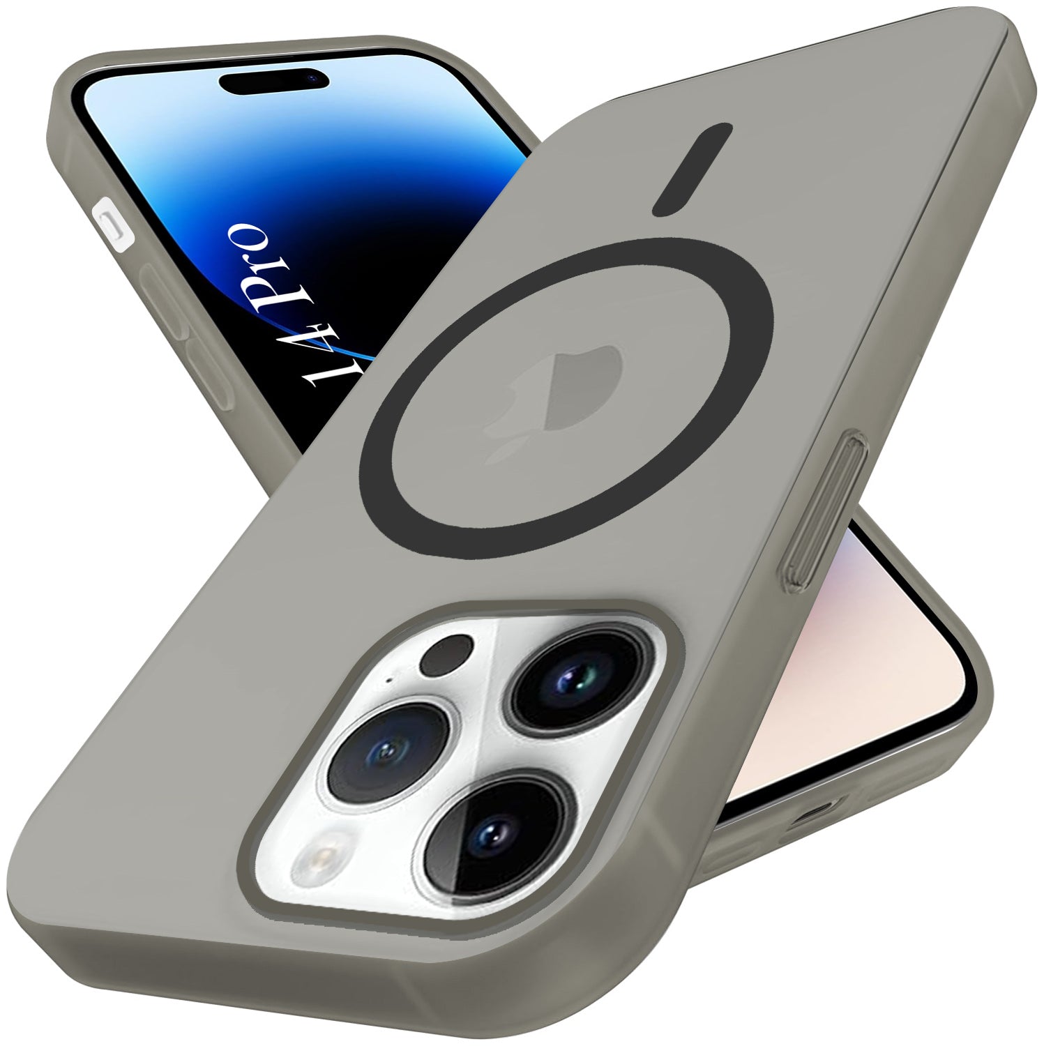 For Apple iPhone 14 Pro Back Cover Case (Frosted Matte Feel | MagSafe Compatible Wireless Charging | Polycarbonate Material)