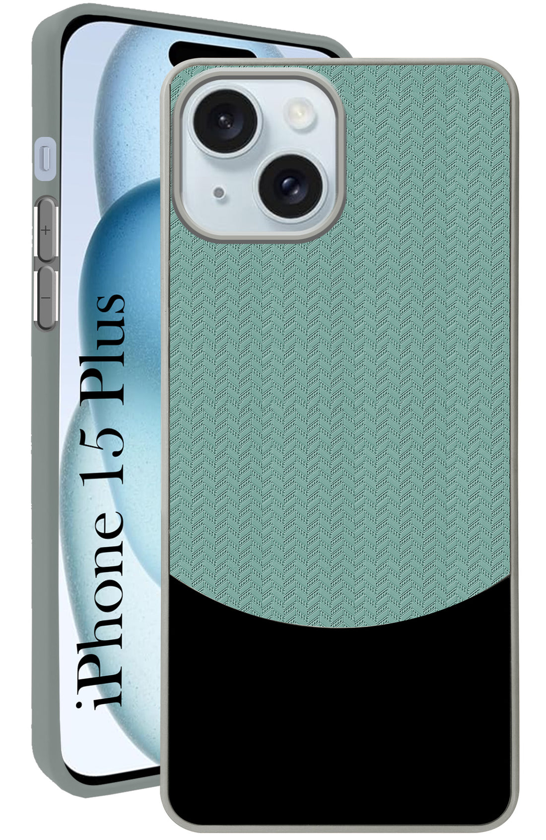 For iPhone 15 Plus Back Cover Case (Elegant PU Leather Finish | Premium Minimalist Professional | Camera Protection Bump)