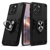 For Motorola Moto G86 Power Back Cover Case Hybrid Armor (Shockproof Dual Layer Polycarbonate |Ring Holder Kickstand)