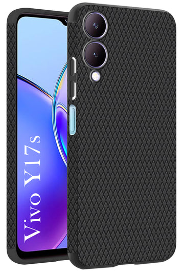 For Vivo Y17s  Back Cover Case (Liquid Silicone | Side Grip | Camera Protection)