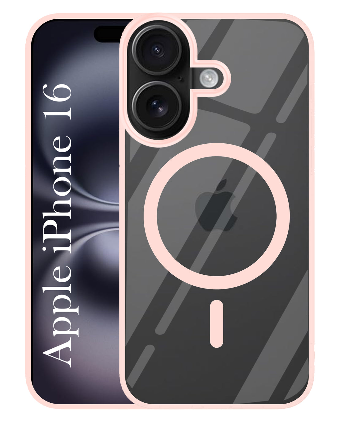 For Apple iPhone 16  Back Cover Case (MagSafe Compatible Wireless Charging | Hybrid Camera Bump Protection | Shockproof Polycarbonate Material)