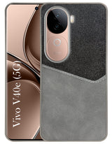 For Vivo V40e Back Cover Case (Dual PU Leather Stitch | Professional Minimalist | Soft and Flexible)