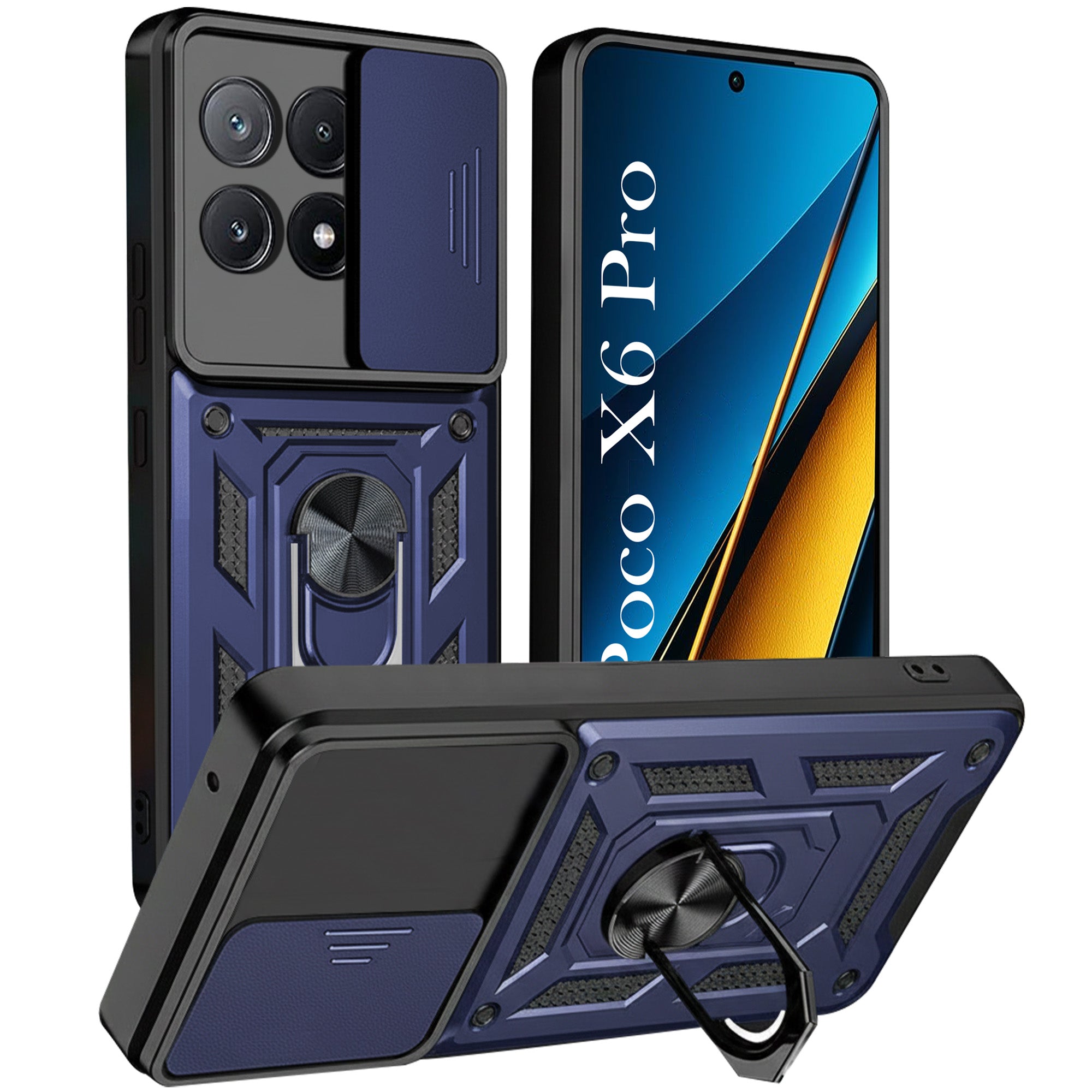 For Poco X6 Pro 5G Back Cover Case (Hybrid Dual Armor Polycarbonate)