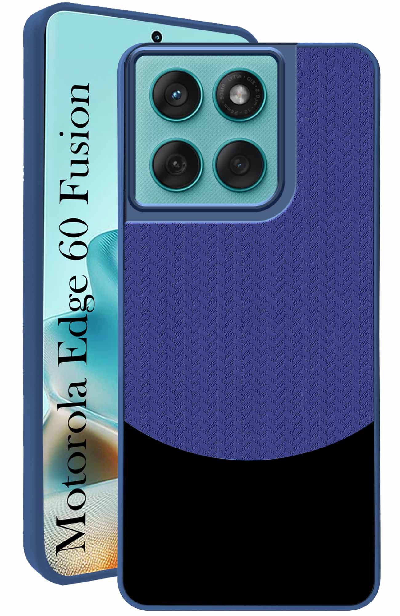 For Motorola Moto Edge 60 Fusion Back Cover Case (Elegant PU Leather Finish | Premium Minimalist Professional | Camera Protection Bump)