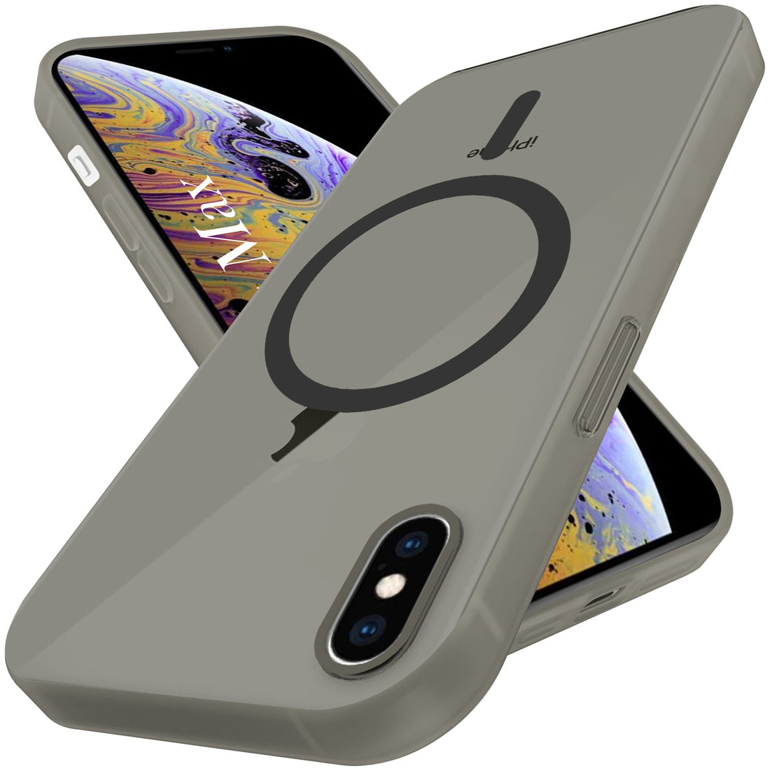 For Apple iPhone Xs Max Back Cover Case (Frosted Matte Feel | MagSafe Compatible Wireless Charging | Polycarbonate Material)