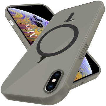 For Apple iPhone Xs Max Back Cover Case (Frosted Matte Feel | MagSafe Compatible Wireless Charging | Polycarbonate Material)