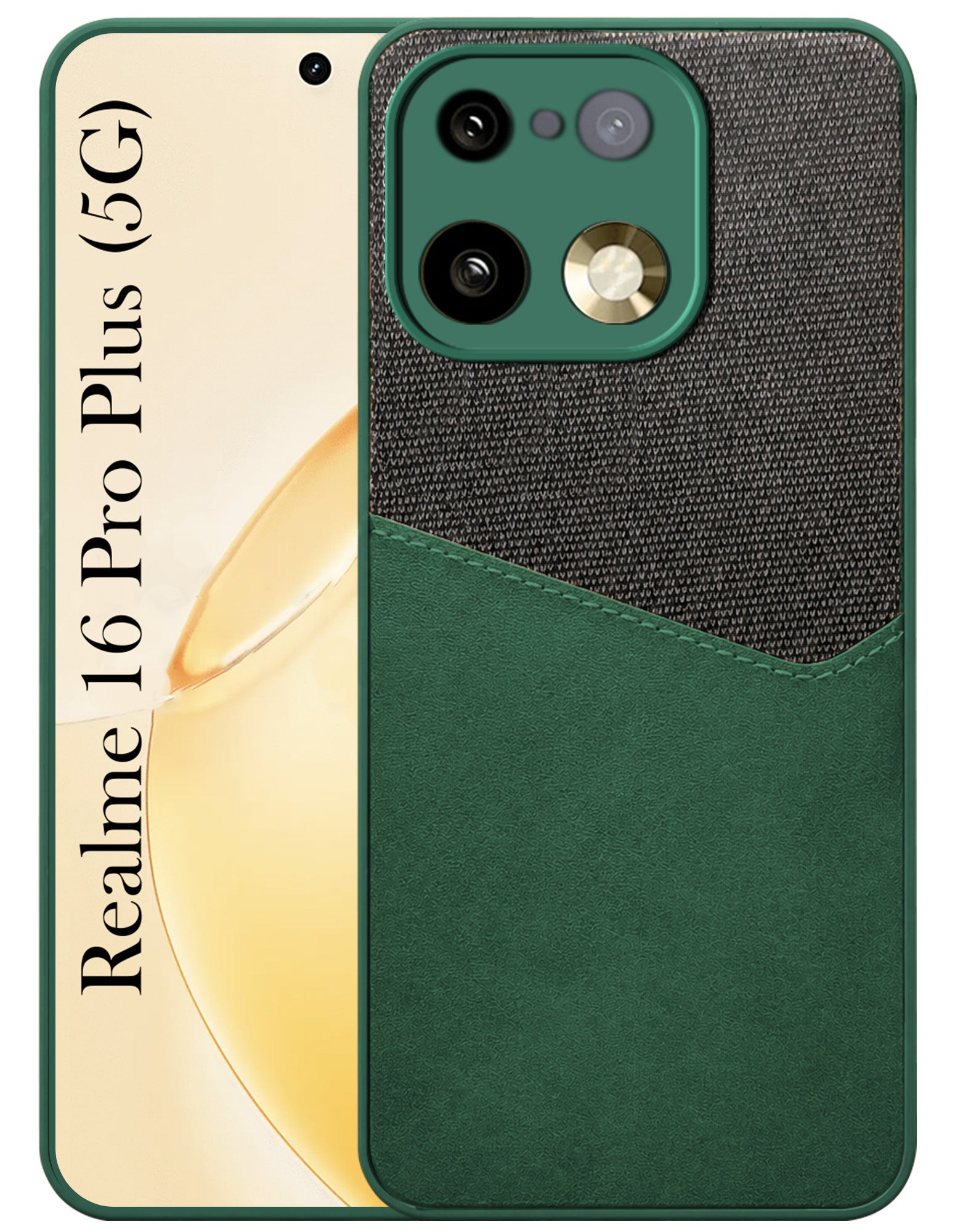 For Realme 16 Pro Plus 5G Back Cover Case (Dual PU Leather Stitch | Professional Minimalist | Soft and Flexible)