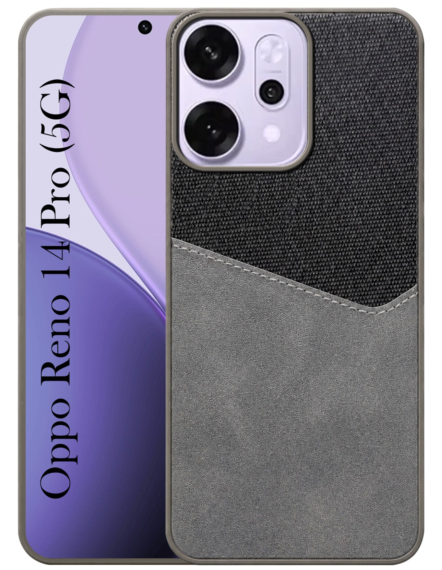 For Oppo Reno14 Pro 5G | Oppo Reno 14 Pro 5G Back Cover Case (Dual PU Leather Stitch | Professional Minimalist | Soft and Flexible)