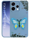 For Oppo Reno15 5G | Oppo Reno 15 5G Back Cover Case (Soft Butterfly Embroidery | Women Teen Girls | Camera Protection| Matte Silicone)