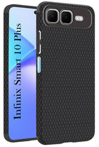For Infinix Smart 10 Plus Back Cover Case (Camera Protection | Side Grip Texture | Soft and Flexible)