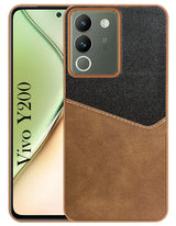 For Vivo Y200 Back Cover Case (Dual PU Leather Stitch | Professional Minimalist | Soft and Flexible)