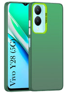 For Vivo Y28 5G Hard Back Cover Case (Velvet Touch | Professional Glossy Finish | Camera Protection Bump)
