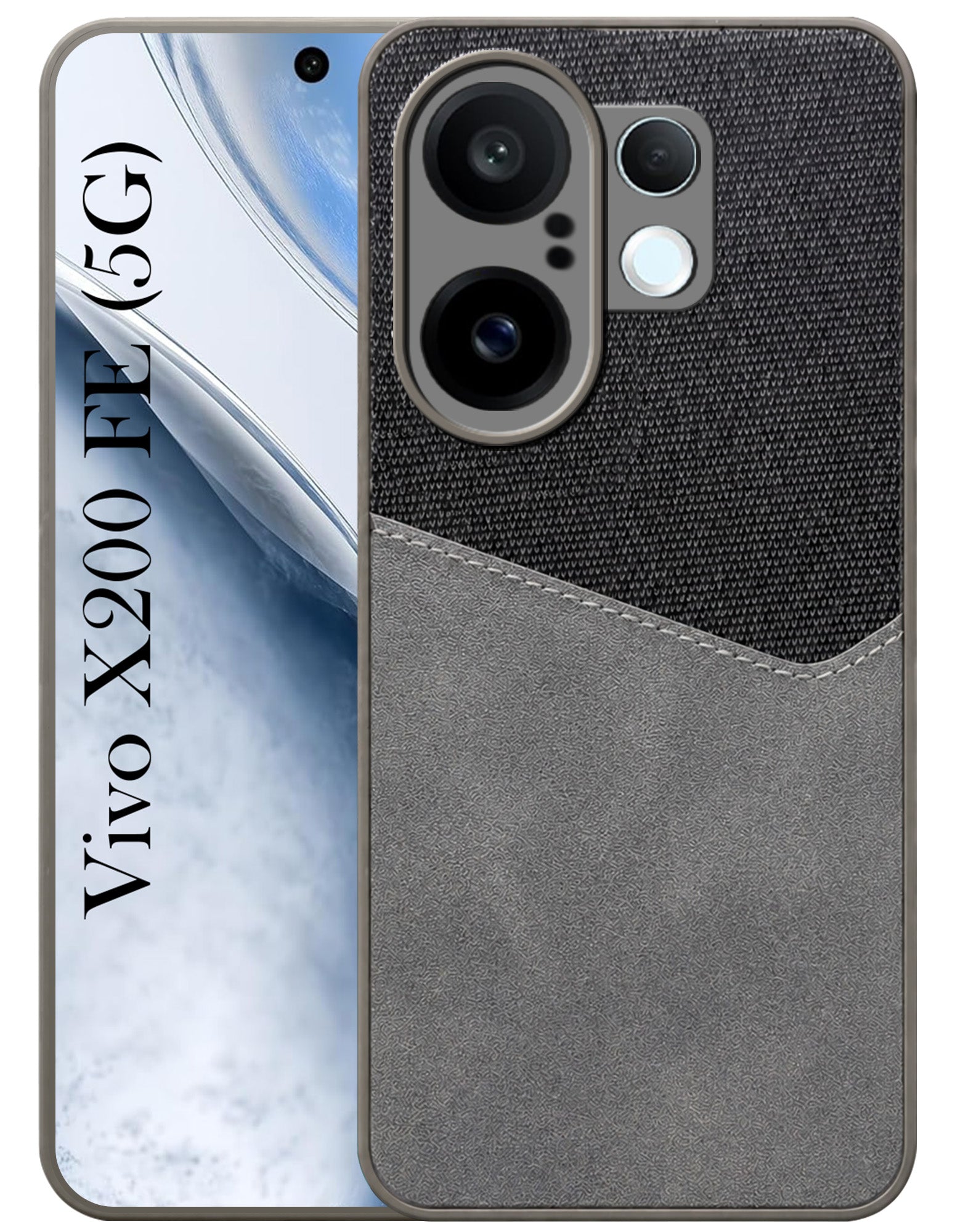 For Vivo X200 FE Back Cover Case (Dual PU Leather Stitch | Professional Minimalist | Soft and Flexible)