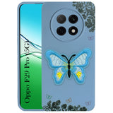 For Oppo F29 Pro Back Cover Case (Soft Butterfly Embroidery | Women Teen Girls | Camera Protection| Matte Silicone)
