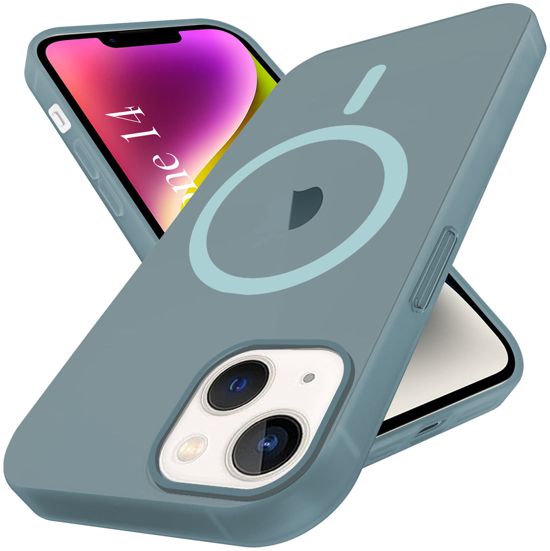 For Apple iPhone 14 Back Cover Case (Frosted Matte Feel | MagSafe Compatible Wireless Charging | Polycarbonate Material)