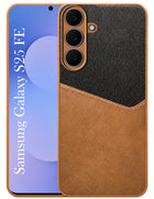For Samsung Galaxy S25 FE Back Cover Case  (Dual PU Leather Stitch | Professional Minimalist | Soft and Flexible)