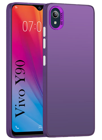 For Vivo Y90 Hard Back Cover Case (Velvet Touch | Professional Glossy Finish | Camera Protection Bump)
