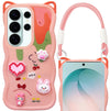 For Samsung Galaxy S26 Ultra Back Case Cover Strap (3D embossed Figures | Strap Holder | 360* Soft Cushion with Camera Bump)