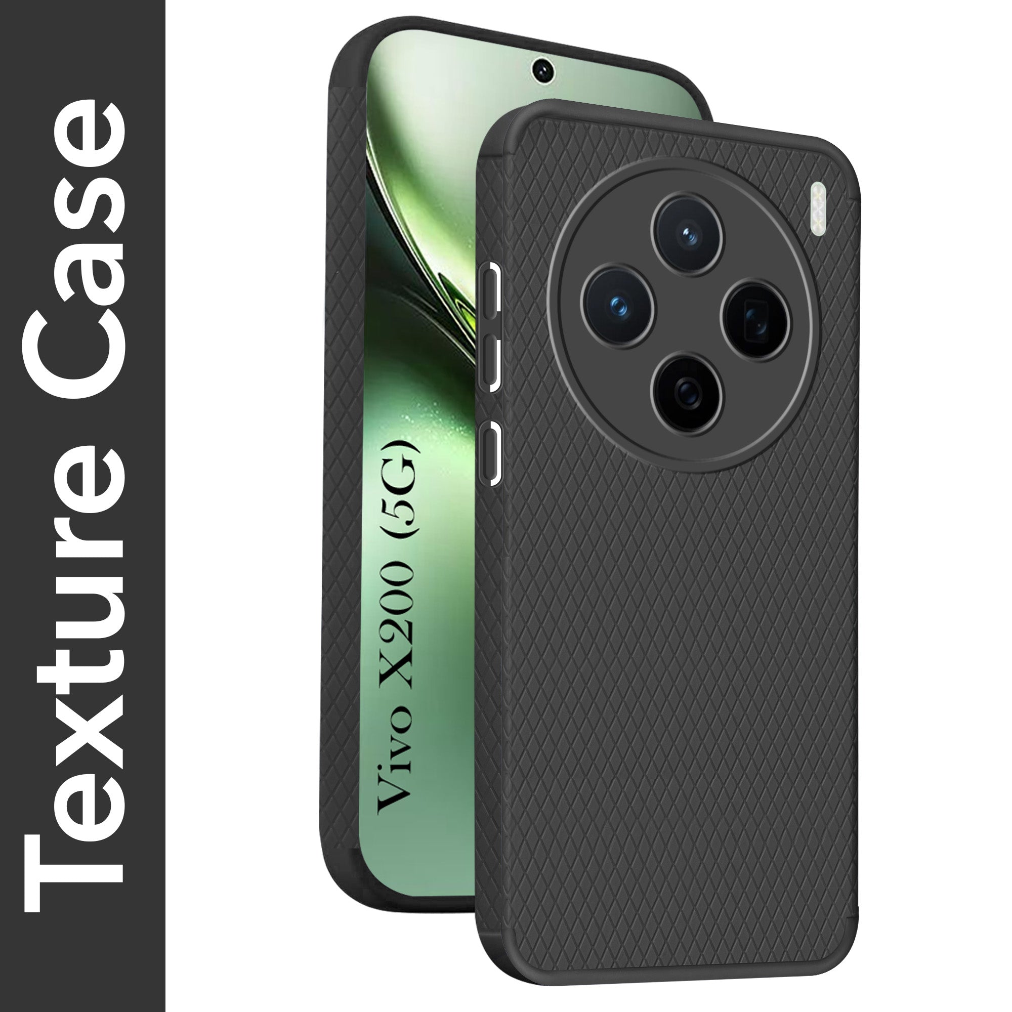 For Vivo X200 5G Back Cover Case (Liquid Silicone | Side Grip | Camera Protection)