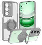 For Realme C73 Back Cover Case with stand (Built-in Ring Holder Kickstand | Lifetime Anti Yellow | Camera Protection)