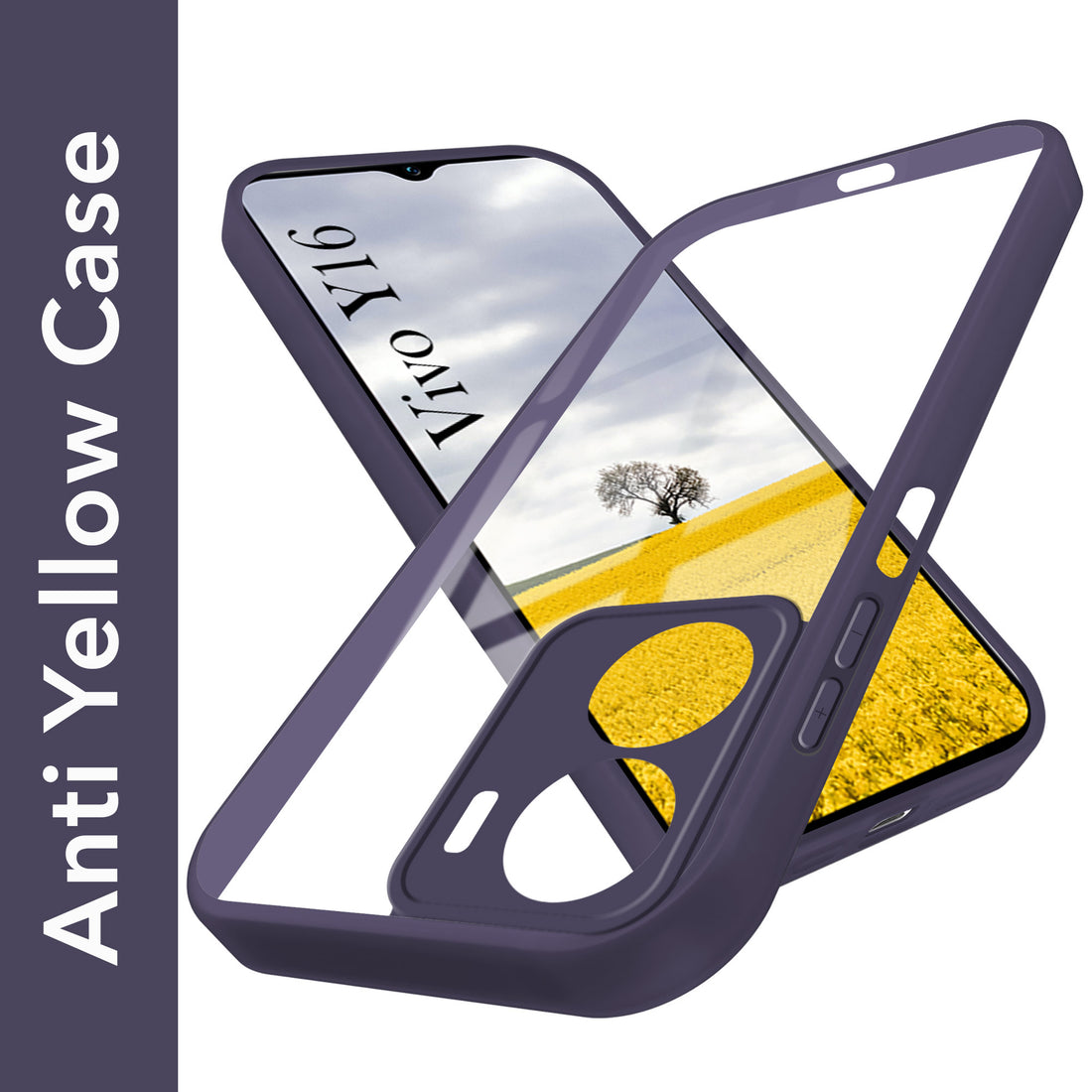 For Vivo Y16 Back Cover Case Ultra-Hybrid (Lifetime Anti Yellow | Anti Scratch | Crystal Clear Shockproof)