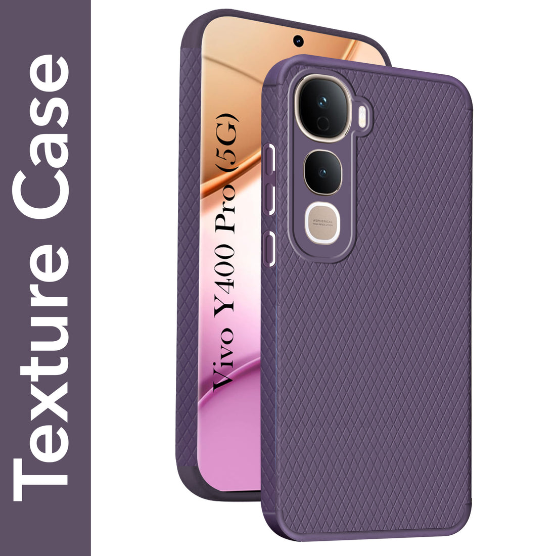 For Vivo Y400 Pro  Back Cover Case (Liquid Silicone | Side Grip | Camera Protection)