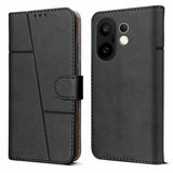 For Vivo X200 FE Flip Cover Case ( Stitched Leather with Magnetic Closure)