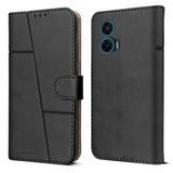 For Motorola Moto G96 Flip Cover Case ( Stitched Leather with Magnetic Closure)