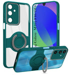 For Samsung Galaxy M16 5G | Samsung Galaxy F16 5G Back Cover Case with stand (Built-in Ring Holder Kickstand | Lifetime Anti Yellow | Camera Protection)