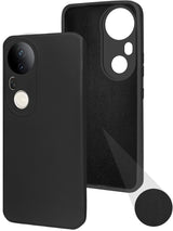 For Vivo T4 Ultra Back Cover Case (Matte Finish Silicone with Inside Fiber Cloth)