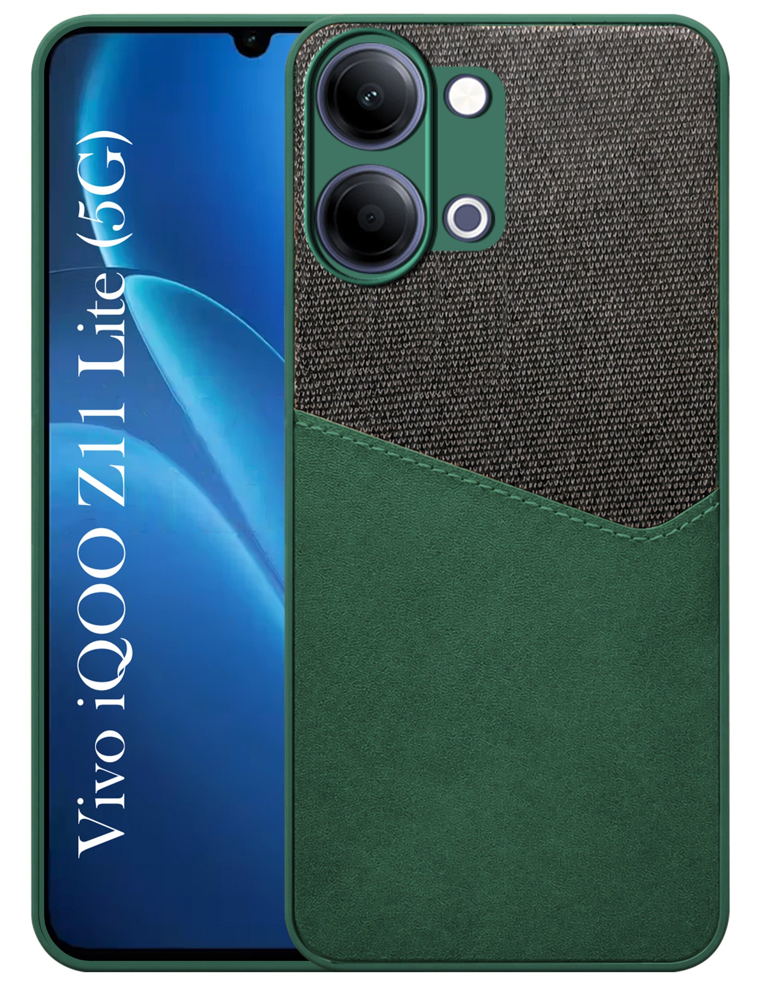 For Vivo iQOO Z11 Lite Back Cover Case (Dual PU Leather Stitch | Professional Minimalist | Soft and Flexible)