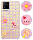 For Vivo Y21e | Vivo Y21A | Vivo Y32 Back Cover Case (3D Cute Cartoons | Hard Back Side Soft | Matte Premium Finish | HD Printing)