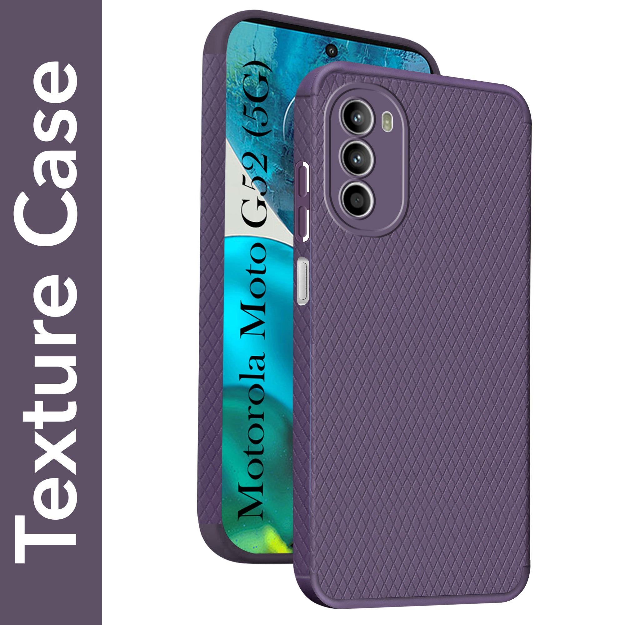 For Motorola Moto G52 5G Back Cover Case (Liquid Silicone | Side Grip | Camera Protection)