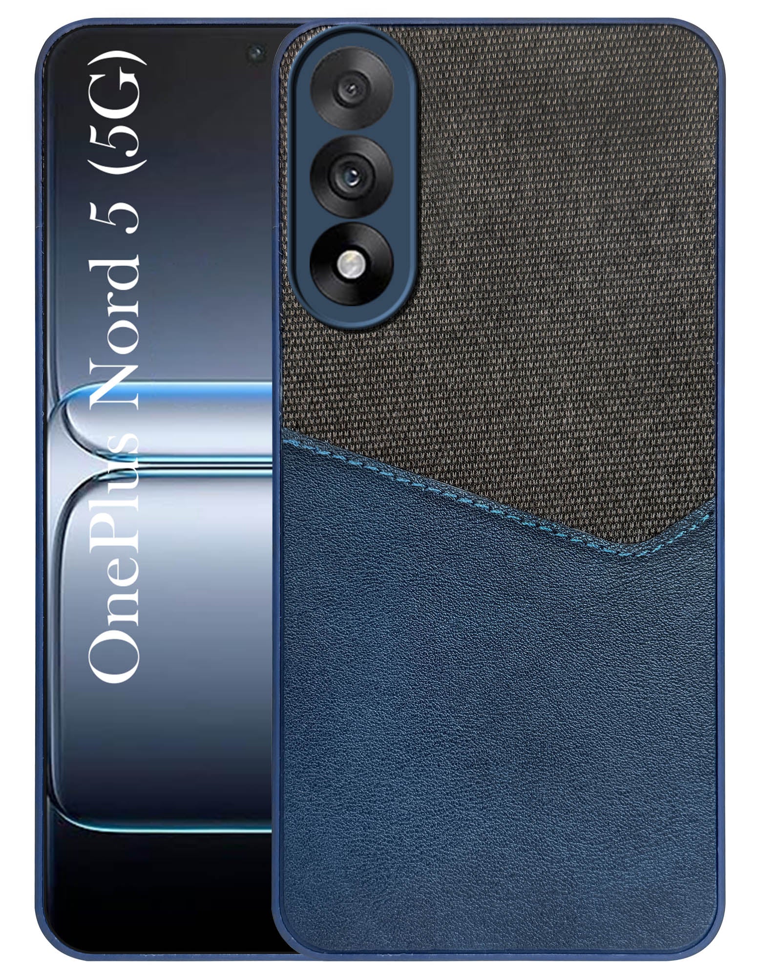 For Oneplus Nord 5 Back Cover Case (Dual PU Leather Stitch | Professional Minimalist | Soft and Flexible)