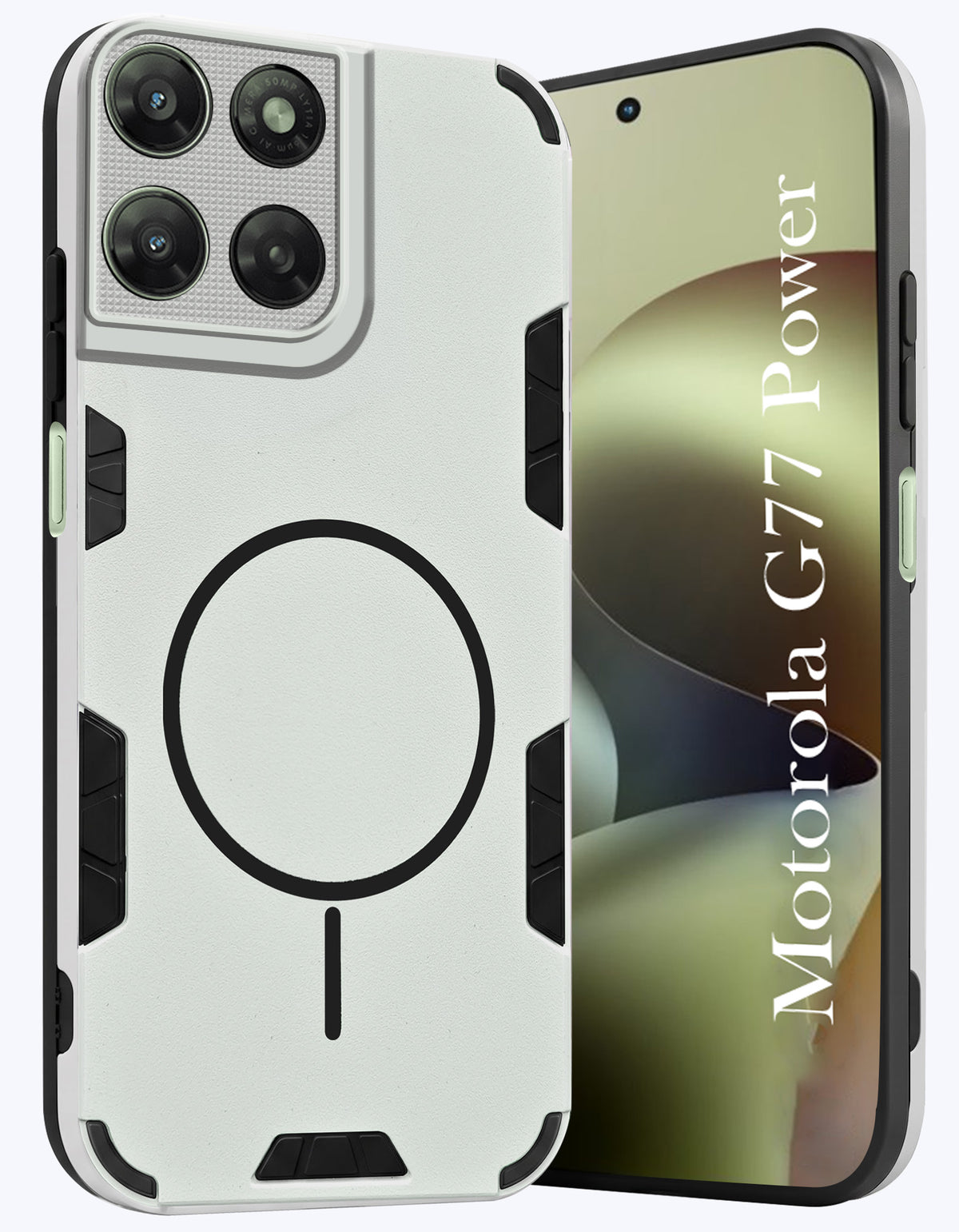 For Motorola Moto G77 Power Back Cover Case (Slim Hybrid Armor | Shockproof Camera Protection | Rugged Dual Layer)