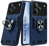 For Realme P4 Back Cover Case (Shockproof Dual Layer Polycarbonate |Ring Holder Kickstand)