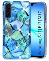 For Samsung Galaxy A17 | Samsung F17 | Samsung M17 5G Back Cover Case (Dual Design Glitter Sparkle and Detachable Diamond Print Case | Soft and Flexible)