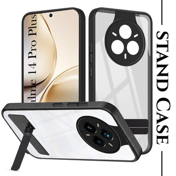 For Realme 14 Pro Plus 5G Back Cover Case (Built-in Stand | Lifetime Anti Yellow | Kickstand Shockproof | Camera Protection | MagSafe Compatible)