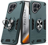 For Tecno Pova 7 5G Back Cover Case (Shockproof Dual Layer Polycarbonate |Ring Holder Kickstand)