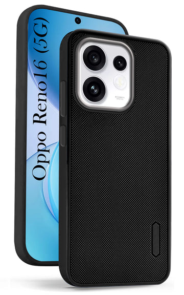For Oppo Reno 16 Back Cover Case Rubberised (Textured Grip Design | Micro-Fiber Cloth Inside | Slim and Light Weight | Soft Touch and Feel)