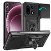 For OnePlus 15 5G Back Cover Case Hybrid Armor (Sliding Shutter Camera Protection | Polycarbonate |Ring Holder Kickstand)
