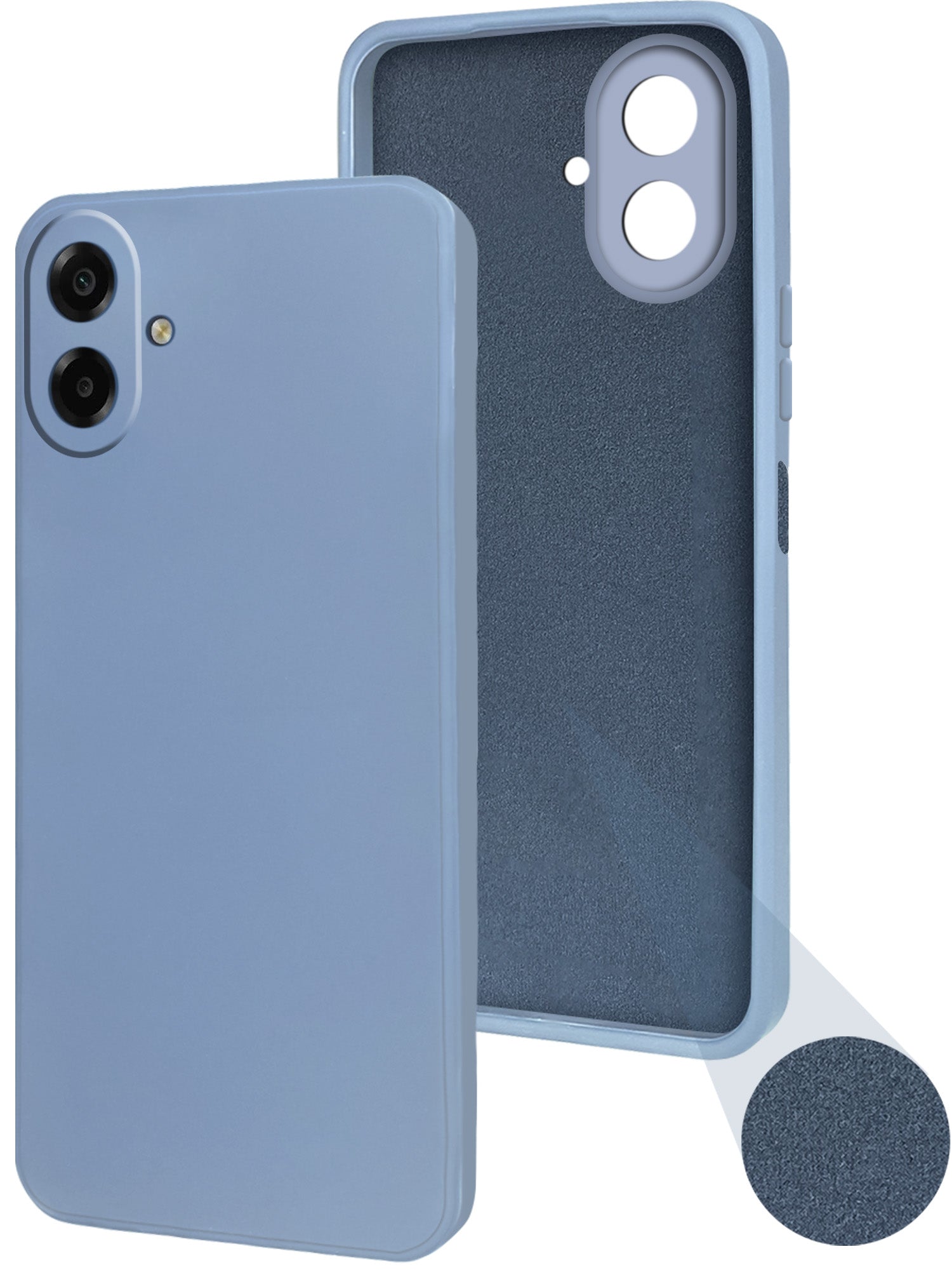 For Samsung Galaxy M07 | Samsung Galaxy F07 Back Cover Case (Matte Finish Silicone with Inside Fiber cloth)