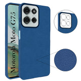 For Motorola Moto G75 Back Cover Case (Glass Like Camera Protection | Leather Feel | Minimalist Professional Grip)