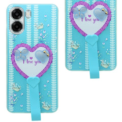 For Oppo A6X | Oppo A6S Back Cover Case (3D Cute Heart Strap Holder | Camera Protection | Designer Girls Print)
