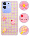 For Vivo iQOO Z10x Back Cover Case (3D Cute Cartoons | Hard Back Side Soft | Matte Premium Finish | HD Printing)