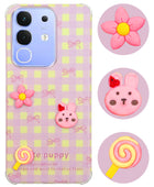 For Vivo iQOO Z10x Back Cover Case (3D Cute Cartoons | Hard Back Side Soft | Matte Premium Finish | HD Printing)